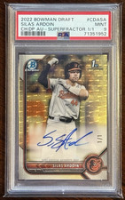 Marketplace image: 2022 Bowman Chrome Draft SILAS ARDOIN 1st Bowman Superfractor AUTO #1/1 - PSA 9