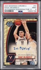 Marketplace image: 2024 BOWMAN CHROME UNIVERSITY AUTO-SUPERFRACTOR 1/1 #91 ISAAC MCKNEELY 1/1 PSA 9
