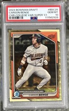 Marketplace image: 2024 Bowman Draft Carson Benge College Variations SUPERFRACTOR 1/1 PSA GEM MT 10