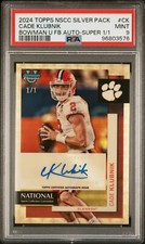 Marketplace image: PSA 9 - 2024 Topps NSCC Bowman Chrome CADE KLUBNIK RC Superfractor AUTO 1/1 SSP