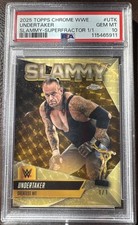 Marketplace image: 2025 Topps Chrome WWE Undertaker Slammy Superfractor 1/1 PSA 10 POP 1