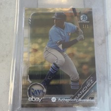 Marketplace image: 2019 Bowman Chrome Jesus Sanchez Superfractor 1/1 #BCP-185 Prospects