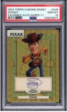 Marketplace image: 2024 Topps Chrome Disney Toy Story Woody Autograph Superfractor 1/1 PSA 10 Pixar