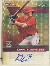 Marketplace image: 2024 Leaf Vivid Superfractor Autograph Griffin Burkholder 1/1 ROOKIE AUTO RC