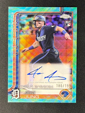 Marketplace image: 2025 Topps Chrome Superfractor Aqua Wave #/199 Auto Jace Jung RC #CRDA-JJ Tigers