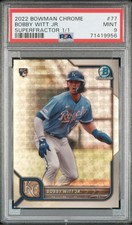 Marketplace image: 2022 Bowman Chrome Bobby Witt Jr Rookie Superfractor 1/1 PSA 9 Mint Royals