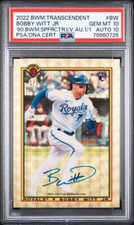 Marketplace image: 2022 Bowman Transcendent Bobby Witt Jr. Rookie Superfractor 1/1 Auto PSA 10/10