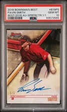 Marketplace image: 2018 Bowman's Best - Best of 2018 Autographs Pavin Smith Superfractor 1/1 PSA 10