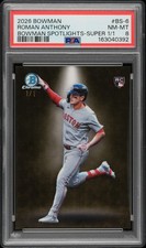 Marketplace image: 2026 Bowman Roman Anthony RC Chrome SPOTLIGHT Superfractor 1/1 (1:776,080) PSA