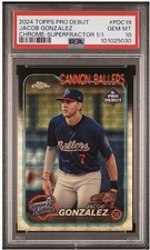 Marketplace image: 2024 Topps Chrome Pro Debut Jacob Gonzalez 1/1 Superfractor #PDC-19