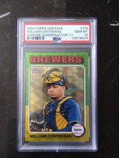 Marketplace image: 2024 Topps Heritage Chrome Superfractor William Contreras 1/1 #174 PSA 10 GEM
