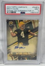 Marketplace image: 2023 Topps Composite Resurgence Brett Favre Auto Superfractor #1/1 PSA 9