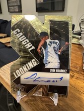 Marketplace image: 2025 Leaf Metal Baseball Lívan Hernández Caught Looking SuperFractor Auto #1/1