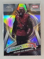 Marketplace image: 2025 Topps Chrome Deadpool #FS-4 Golden Age Deadpool Future Stars SuperFractor