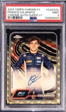 Marketplace image: 2024 Topps Chrome F1 Chrome Franco Colapinto SuperFractor Auto 1/1