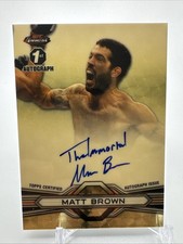 Marketplace image: Matt Brown 2013 Finest 1st Auto 1/1 Superfractor UFC- 2917