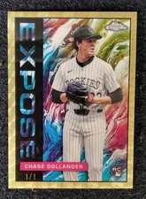 Marketplace image: 2025 Chase Dollander SUPERFRACTOR 1/1 Chrome Update Expose' #TCE-40 Rockies RC