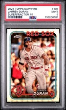 Marketplace image: 2024 Topps Chrome Sapphire Jarren Duran Superfractor 1/1 PSA 9