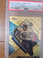 Marketplace image: 2023 Topps Chrome Delanie Walker - SUPERFRACTOR 1/1 Titans PSA 9