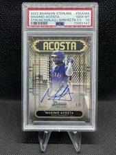 Marketplace image: Maximo Acosta 2022 Bowman Sterling Auto Superfractor 1/1 PSA 10
