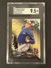 Marketplace image: Nate Pearson 2019 Bowman Chrome Top 100 Superfractor 1/1 Blue Jays SGC 9.5