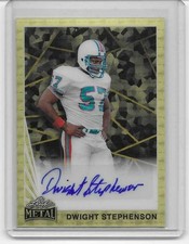 Marketplace image: DWIGHT STEPHENSON 2024 Leaf HOF Gold Superfractor Auto Dolphi Autograph Card 1/1