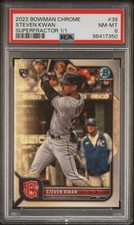 Marketplace image: 2022 BOWMAN CHROME SUPERFRACTOR #39 STEVEN KWAN ROOKIE RC 1/1 PSA 8