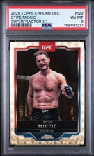 Marketplace image: Topps UFC Chrome 2025 Stipe Miocic #122 1/1 Superfractor PSA 8