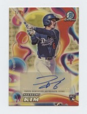 Marketplace image: 2025 Bowman Chrome Hyeseong Kim Superfractor 1/1 Auto Rookie Melt Mashers