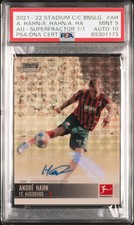 Marketplace image: 2021 Stadium Club Chrome Bundesliga Andre Hahn Superfractor 1/1 PSA 9 Auto 10