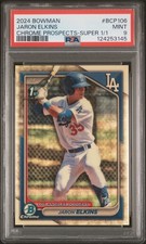 Marketplace image: 2024 BOWMAN CHROME PROSPECTS SUPERFRACTOR 1/1 #BCP106 JARON ELKINS 1/1 PSA 9