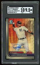 Marketplace image: 2023 Bowman Chrome RC Jasson Dominguez SuperFractor 1/1 AFL Rookie Card AUTO 10