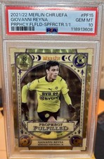 Marketplace image: 2021-22 Merlin UEFA Giovanni Reyna Prophecy Fulfilled Superfractor 1/1 PSA 10