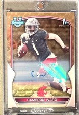 Marketplace image: 2022 Bowman University Chrome -  Autographs Cameron Ward 1/1 Super Fractor