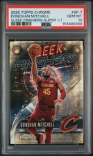 Marketplace image: Donovan Mitchell 2025 Topps Chrome Sleek SUPERFRACTOR 1/1 PSA 10 GEM MINT Cavs