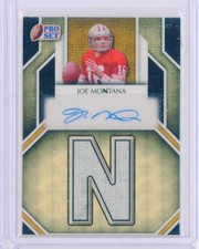 Marketplace image: 2025 Leaf Pro Set Metal JOE MONTANA Surname Superfractor AUTO Autograph 1/1