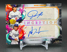 Marketplace image: 2025 Topps Inception Yoshinobu Yamamoto Roki Sasaki Dual Auto Superfractor 1/1