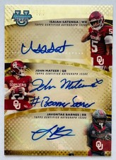 Marketplace image: 2025 Bowman U Best MATEER/SATENGA/BARNES Triple Auto 1/1🔥SUPERFRACTOR🔥Oklahoma