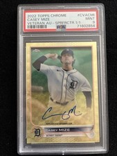 Marketplace image: 2022 Topps Chrome Casey Mize Veteran AU Superfractor 1/1