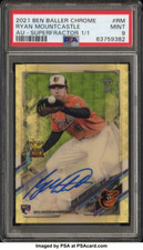 Marketplace image: 2021 Topps Chrome Ben Baller Ryan Mountcastle Superfractor Auto RC 1/1 PSA 9