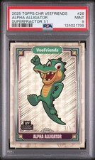 Marketplace image: 2025 Topps Chrome Veefriends Alpha Alligator Superfractor 1/1