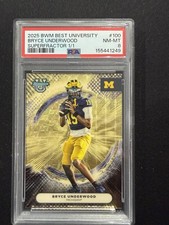 Marketplace image: 2025 BOWMAN BEST U SUPERFRACTOR 1/1 BRYCE UNDERWOOD RC MICHIGAN GRADED PSA 8 🔥