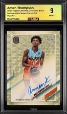 Marketplace image: 2021 22 TOPPS CHROME AMEN THOMPSON AUTO SUPERFRACTOR CARD  1/1 GRADED MBA 9 MINT