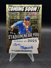 Marketplace image: 2025 Leaf Vivid Caden Bogenpohl Coming Soon! Superfractor Auto 1/1