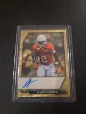 Marketplace image: 2026 Leaf Metal Super Prismatic Gold Superfractor Jaime Ffrench 1/1 Auto Texas