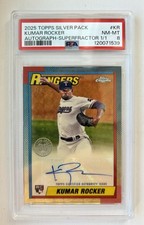 Marketplace image: 2025 Topps Silver Pack Auto, Superfractor 1/1, Kumar Rocker RC, PSA 8