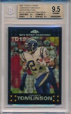 Marketplace image: 🔥LADAINIAN TOMLINSON 2007 Topps CHROME SUPERFRACTOR 1/1 #LT19 BGS 9.5 GEM MT🔥