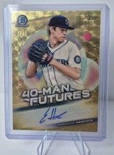 Marketplace image: 2021 Bowman Chrome Superfractor Auto Emerson Hancock 40 Man Futures 1/1