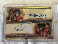 Marketplace image: Bo Nix SUPERFRACTOR 1/1  Troy Franklin 2024 Topps Chrome Rookie Double Auto DENV