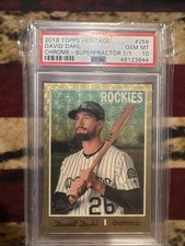 Marketplace image: 2019 Topps Heritage Chrome David Dahl Superfractor 1/1